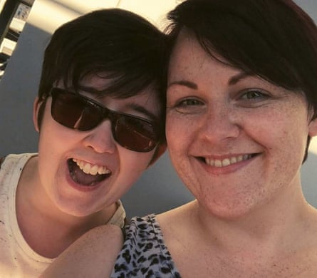 Sara Canning ( right) in a selfie taken with her partner Lyra McKee