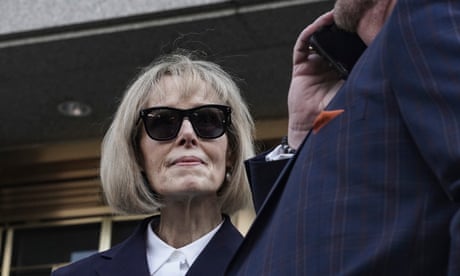 E Jean Carroll leaves court after testifying on Wednesday. ‘He [Trump] lied and shattered my reputation. I’m here to try and get my life back,’ she said.