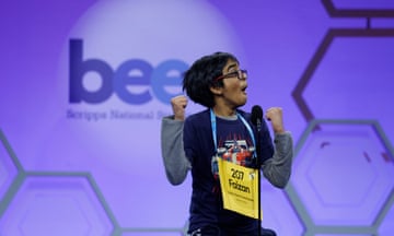 Faizan Zaki, 12, of Dallas, Texas, is one of eight spellers to have advanced to Thursday night’s Scripps National Spelling Bee championship finals.