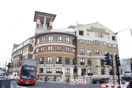 The Angel Square development in Upper Street, Islington, London, designed by the Rock Townsend practice, completed in 1991.