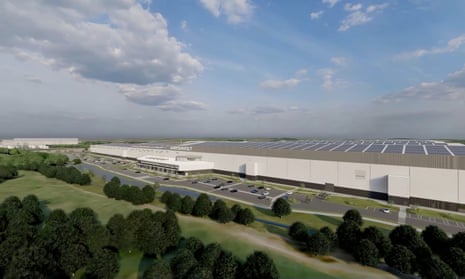 The Warwickshire testing facility will help develop the manufacturing process for the battery plant (above) planned for Cambois near Blyth in Northumberland.