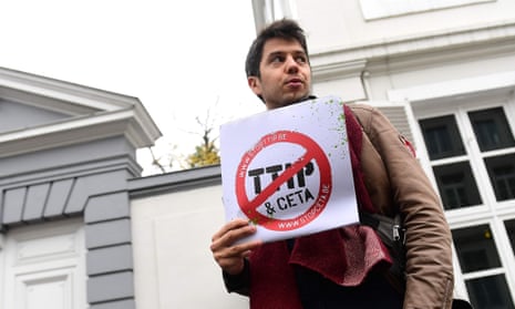 A TTIP and Ceta protester
