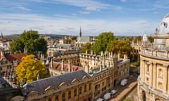 A high landscape view of Oxford.