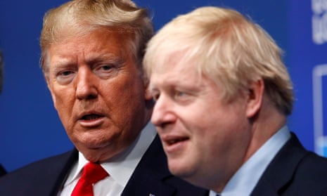 Boris Johnson with Donald Trump at last year’s Nato leaders summit in Watford, UK