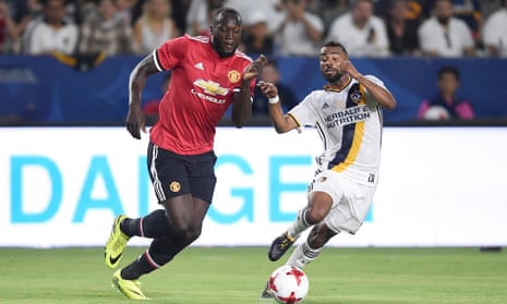 Romelu Lukaku played his first game for Manchester United against LA Galaxy on Saturday.