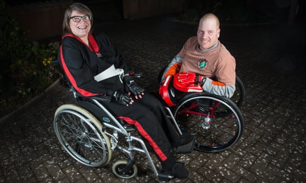 Jacqueline Thomas with her martial arts instructor Carl Hodgetts.
