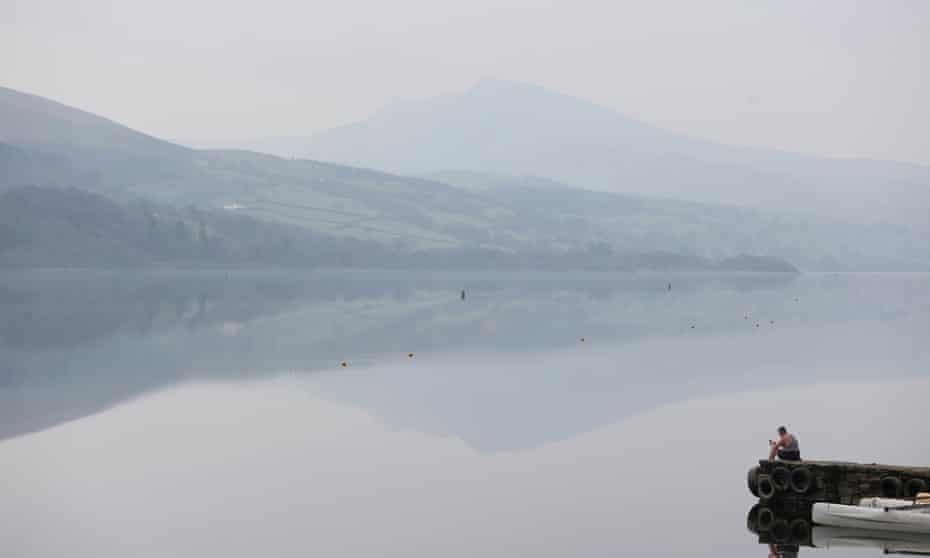 Llyn Tegid (sometimes known as ‘Bala Lake’), north Wales, in April 2020. A UK record for New Year’s Eve was set last Friday when the temperature in Bala reached 16.5C.