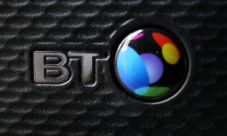 BT logo on an Infinity router