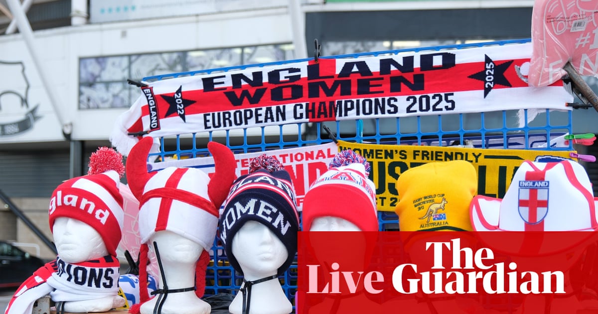England v Australia: women’s international football friendly – live