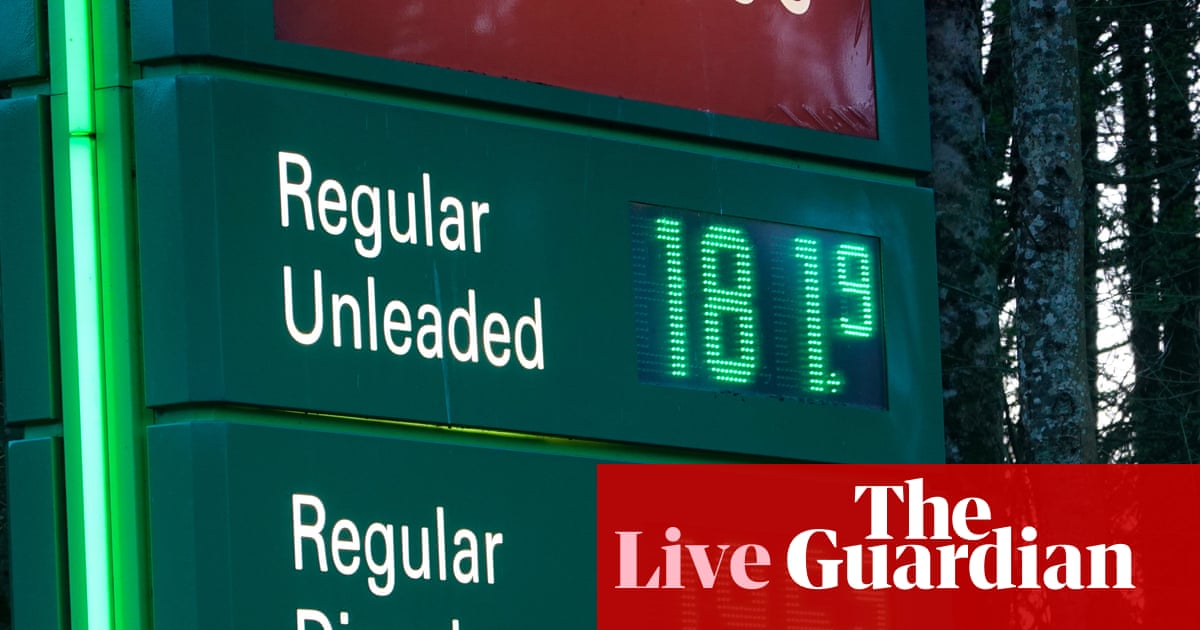 UK hit by record rise in fuel prices, and ‘biggest mortgage shock since mini-budget’ as Iran war bites – business live