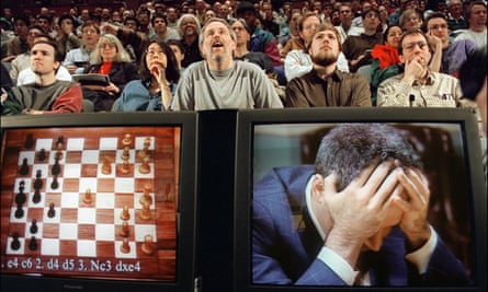 Garry Kasparov plays chess with IBM’s Deep Blue computer