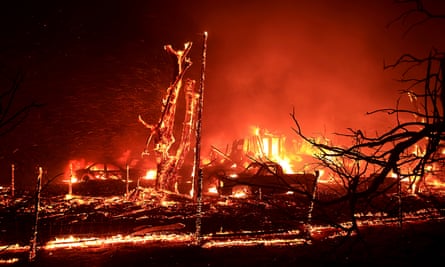 A house on fire