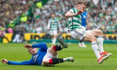 John Lundstram earns a red card during Rangers’ 2-1 defeat at Celtic earlier this month.