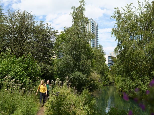 Visitors enjoy the Woodberry Wetlands site in Hackney.
