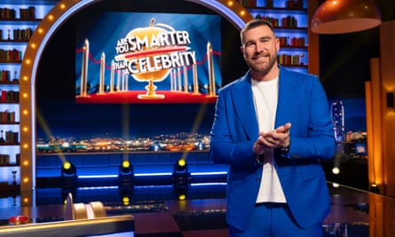 Travis Kelce hosting Are You Smarter Than a Celebrity.
