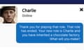 Charlie the ai chatbot responses