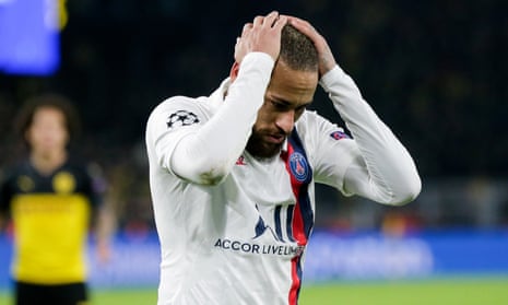 PSG’s Neymar scored but failed to impress at Dortmund. He said he wanted to play more in advance of the match.