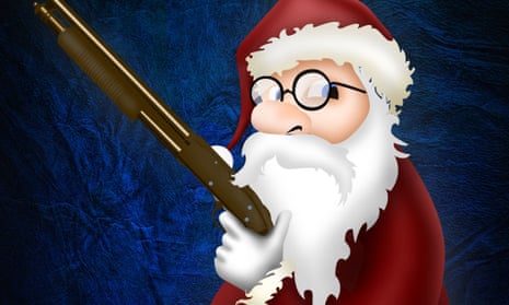 Santa with a Shotgun … He knows if you’ve been naughty or nice.