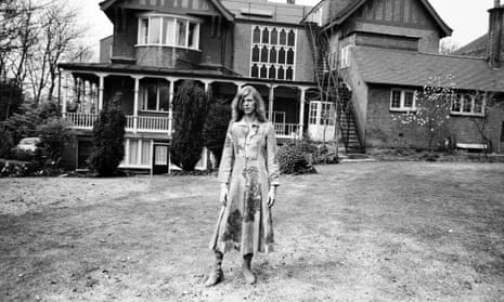 David Bowie in 1971 in the dress he wore on the album cover of The Man Who Sold the World, designed by Mr Fish