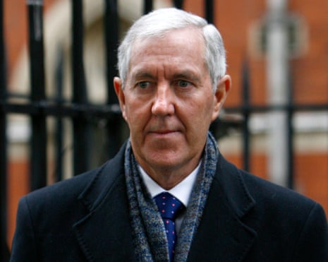 Paul Condon in an overcoat and scarf outside the high court in London