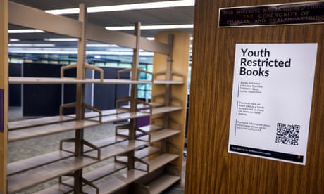 empty shelves at a library