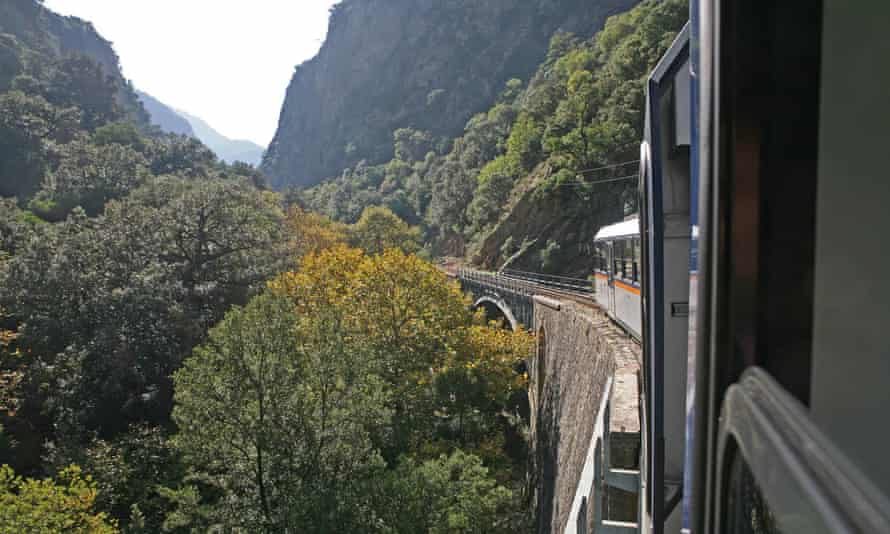 Vouraikos gorge on the Kalavryta to Diakofto railway, Greece