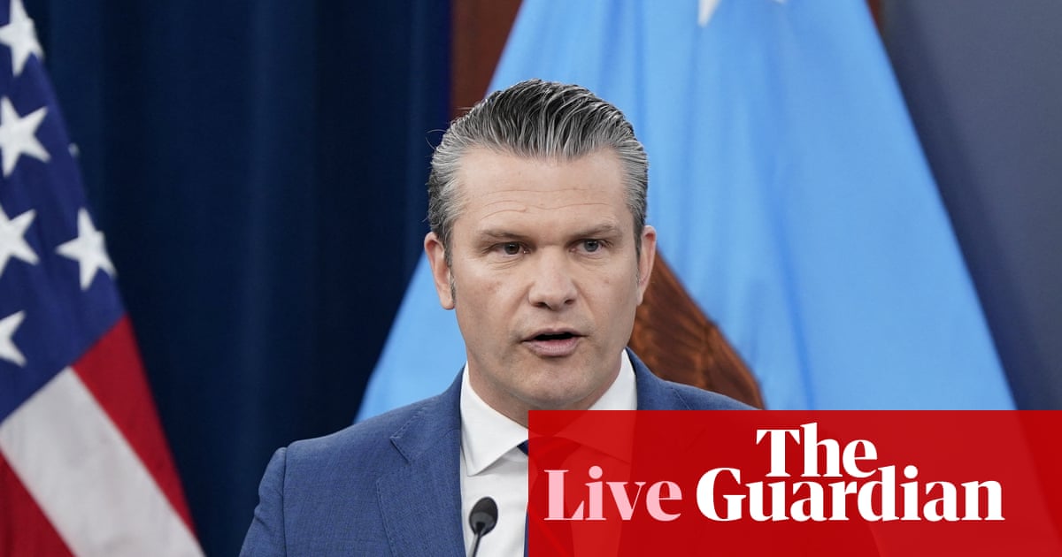 Pete Hegseth holds press conference about US action in Iran – US politics live