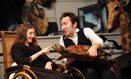 Ronan Vibert, right, as the taxidermist Lucius Trickett and Kate Burdette as his daughter Lucille in Robin French’s play Gilbert Is Dead at Hoxton hall, east London, 2009.