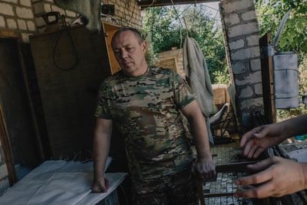 Man dressed in military fatigues
