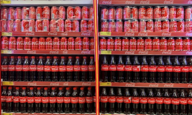 Coca-Cola bottles and cans on sale in Nigeria.
