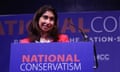 Suella Braverman speaking at the National Conservatism conference in Brussels