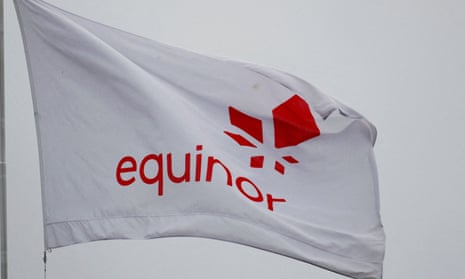 Norwegian energy company Equinor flag