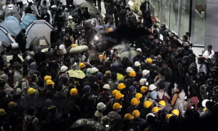 The umbrella movement protests erupted on the streets of Hong Kong in September 2014.