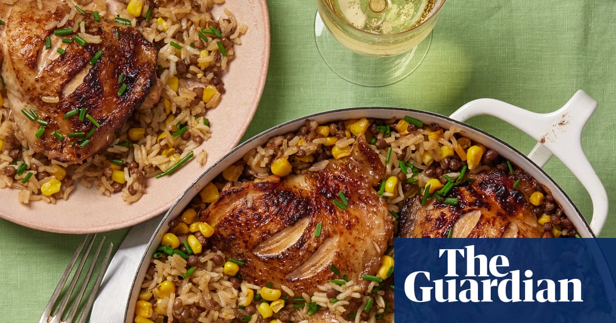 Ping Coombes’ recipe for baked honey and soy chicken rice