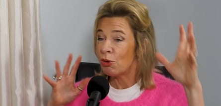 Katie Hopkins speaking into a microphone.