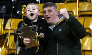 A couple of Wolves supporters during their team’s FA Cup quarter-final victory over Manchester United at Molineux. Next stop - Wembley