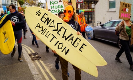 A Surfers Against Sewage march against marine pollution in April 2022.