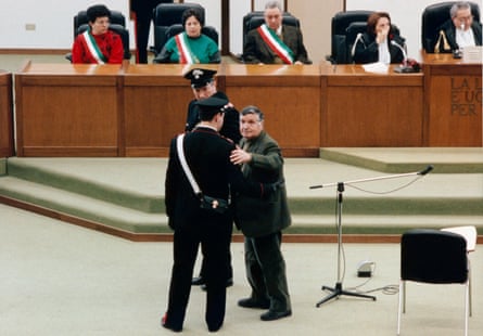 Mafia boss Salvatore ‘Totò’ Riina in court in 1993.