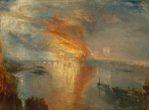 JMW Turner, The Burning of the Houses of Lords and Commons, 1834, 1835.
