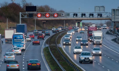 Heavy traffic on the M1