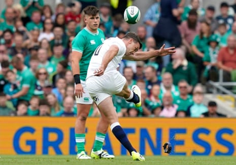 George Ford kicks a penalty