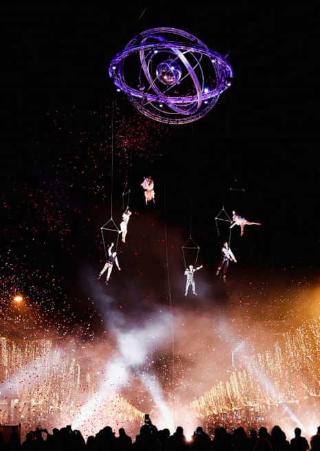 New year celebrations on the Champs-Elysées in Paris.