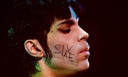 After Prince fell out with Warner Bros, he made his feelings towards the label explicit by writing SLAVE on his cheek whenever he appeared in public.
