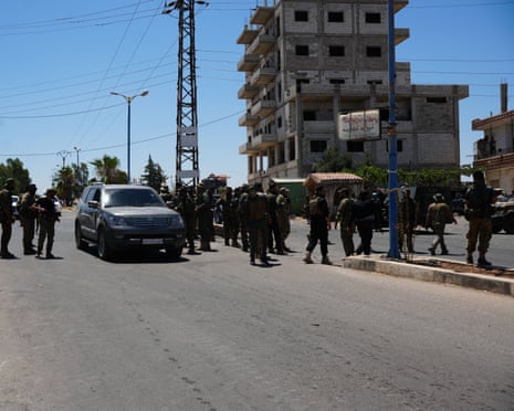 Sweida province witnessed intense clashes between government forces and armed Druze fighters, followed by the withdrawal of government forces from the province after an agreement with Druze leaders, with the city shown here on 16 July 2025.