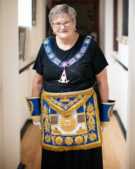 Christine Chapman, 72, Most Worshipful Brother, Grand Master since 2014.