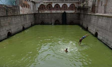 A full baoli or a step-well at Nizamuddin Dargah, New Delhi. Traditional resources such as these wells are being neglected, say activists.