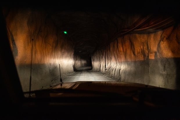 La route souterraine menant au laboratoire de physique souterrain de Stawell