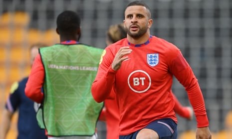 Kyle Walker trains at Molineux ahead of England’s Nations League match