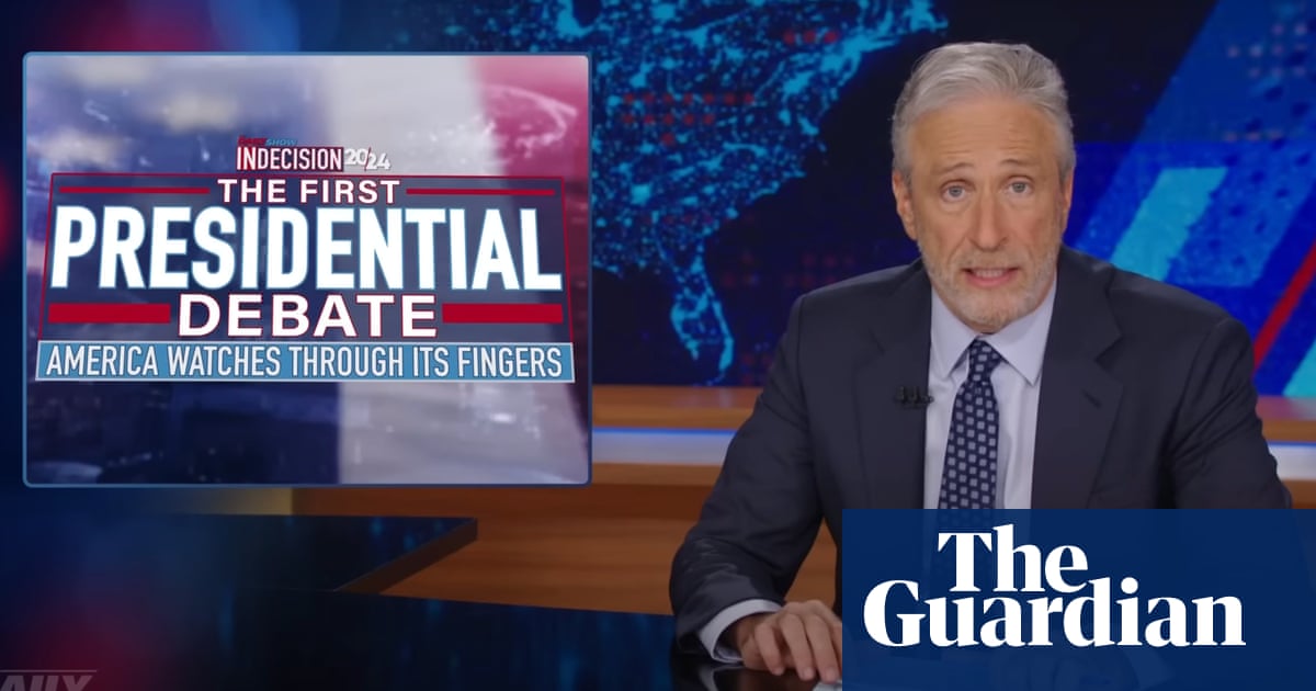 Jon Stewart reacciona al debate: ‘Necesito llamar a un agente de bienes raíces en Nueva Zelanda’ | Resumen de la televisión nocturna Jon Stewart reacciona al debate: ‘Necesito llamar a un agente de bienes raíces en Nueva Zelanda’ | Resumen de la televisión nocturna