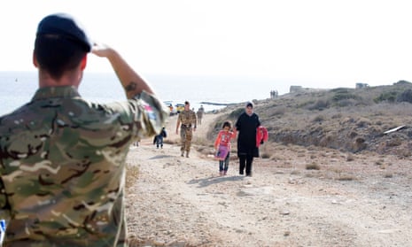 Boats containing a number of migrants and refugees have landed on the shore of RAF Akrotiri.
